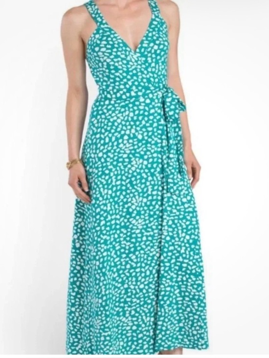 Diane Von Furstenberg Dresses & Skirts - Diane Von Furstenberg DVF Samson Leopard Leaves Parakeet Print Wrap Dress Size 2